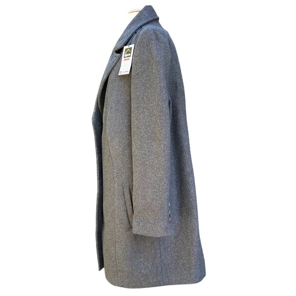 Alpine‎ Swiss Womens Gray Wool Blend Coat Double Breasted Long Overcoat 2XL - Picture 4 of 9